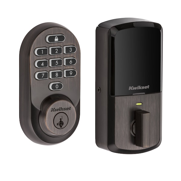 Kwikset Halo Wi-Fi Enabled Smart Lock Deadbolt with Keypad and SmartKey Backup Venetian Bronze Finish 938WIFIKYPD-11PS - main